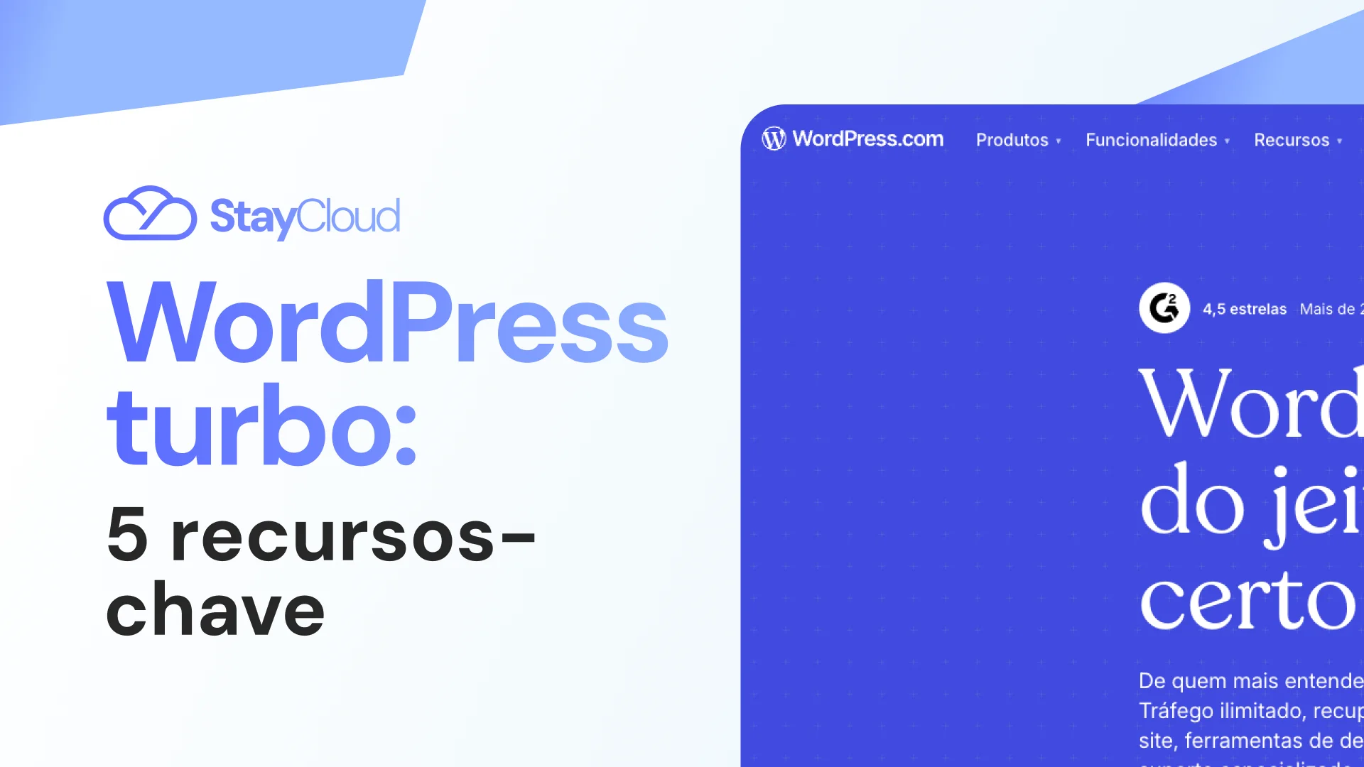 Capa Blog WordPress turbo: 5 recursos-chave