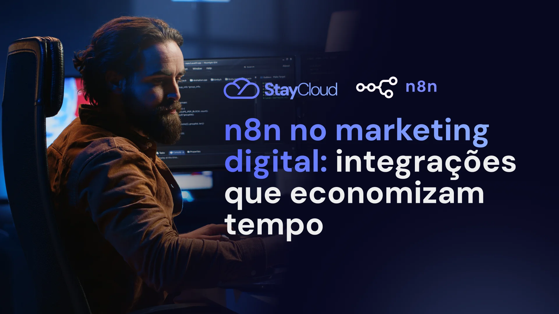 Capa Blog n8n no marketing digital: integrações que economizam tempo